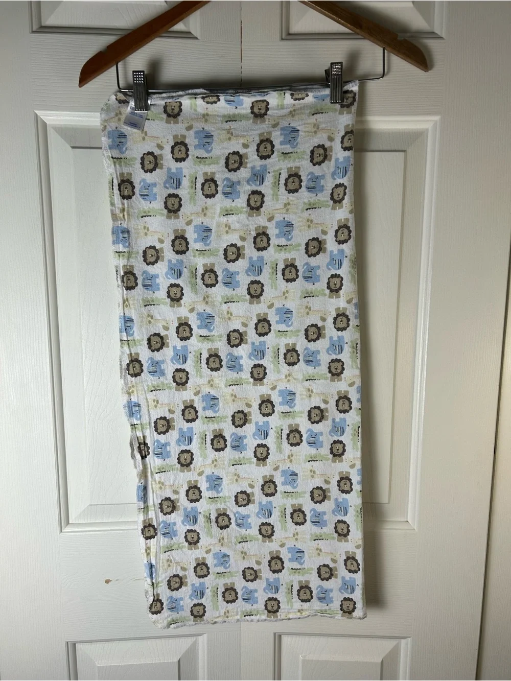Child of Mine by Carter's Lion Elephant Alligator Baby Receiving Blanket Flannel